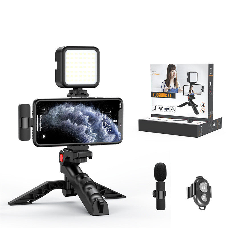 Vlogging Kit with Phone Stand, Microphone & Light | Portable Content Creator Set – Travel Accessories - Tribe Feel