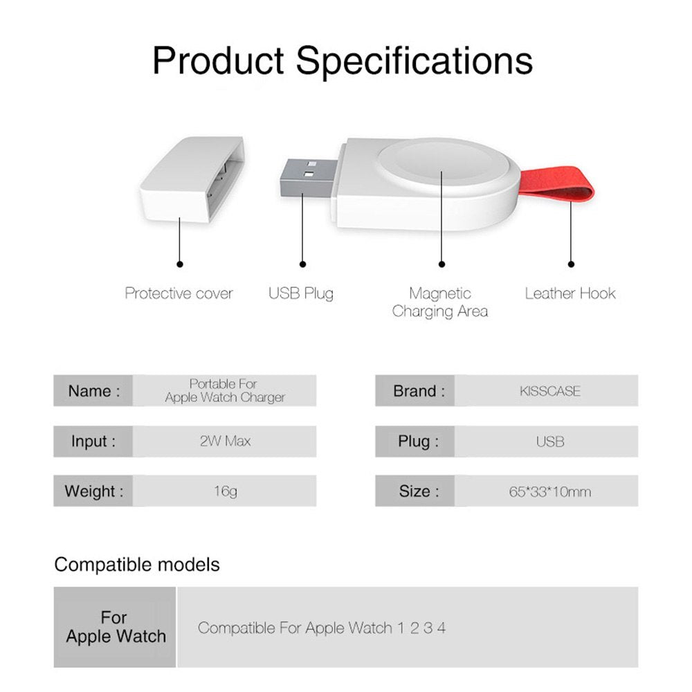 Portable Watch Wireless Charger – Travel Accessories - Tribe Feel