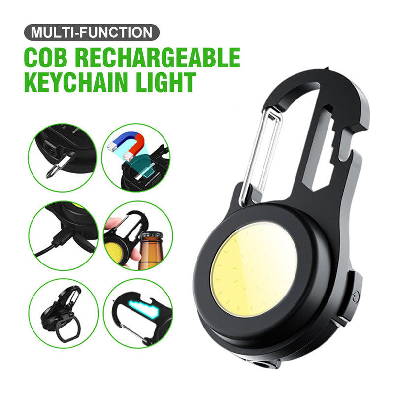 Multifunctional Keychain with Light, Screwdriver & Bottle Opener – Rechargeable | Tribe Feel Travel Gadgets