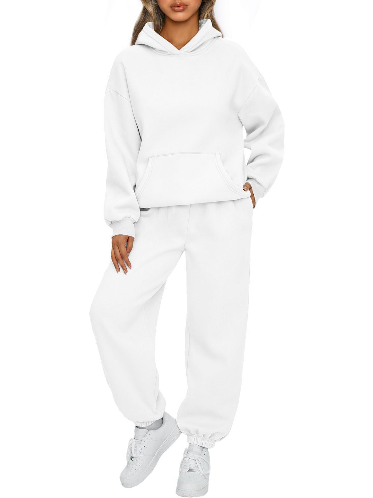 2-Piece Women’s Travel Hoodie & Sweatpants Set – Comfy Airport Outfit Travel Clothing