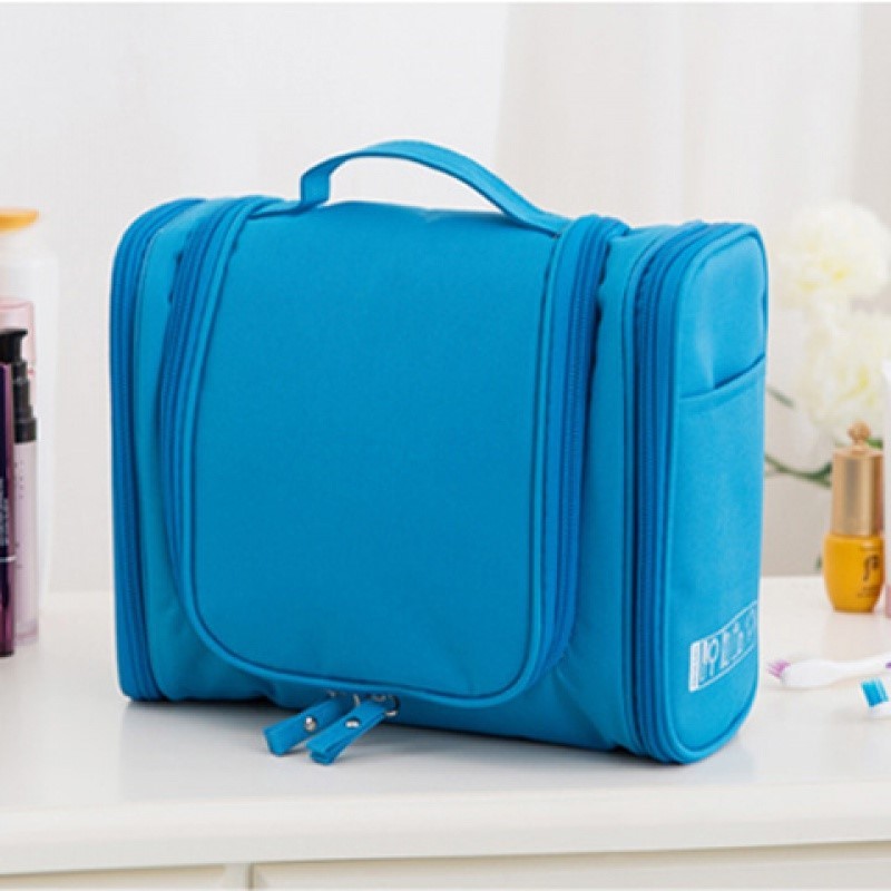 Blue Hanging Travel Toiletry Bag Organiser – Makeup Bag, Cosmetic Bag & Travel Organiser for On-the-Go -  Travel essentials