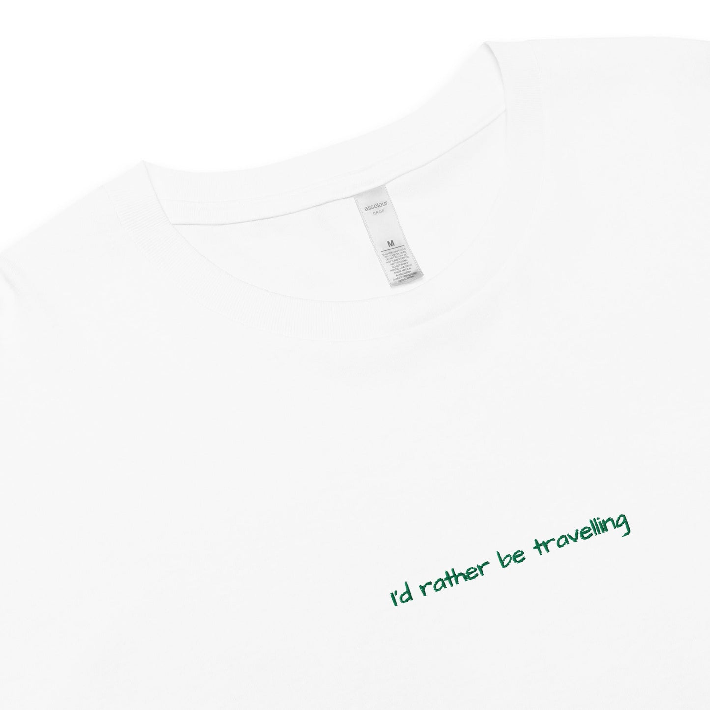 I'd rather be travelling - Women's crop top for Travel Lovers Travel Clothing