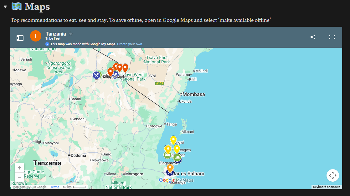 Must see places, where to eat - everything Tanzania