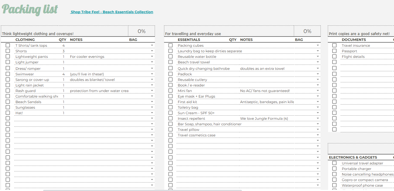 Mauritius Travel Planner - Travel Budget, Itinerary and Packing list - Digital guides