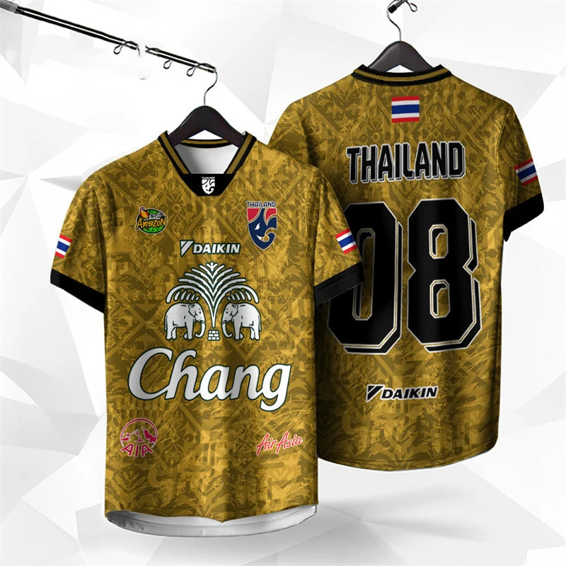 Thailand Chang Sport Football T-Shirt | Travel Souvenir Tee | Tribe Feel Travel Clothes