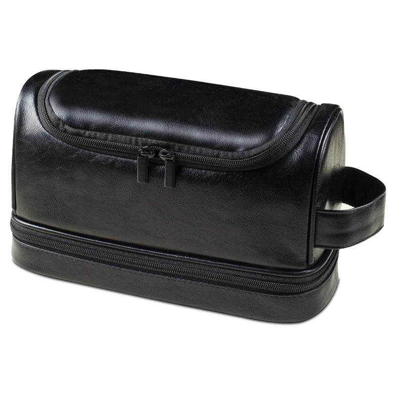 Elegant Premium Leather-Look Hanging Toiletry Bag | Luxury Travel Gift | Tribe Feel Travel Organisers