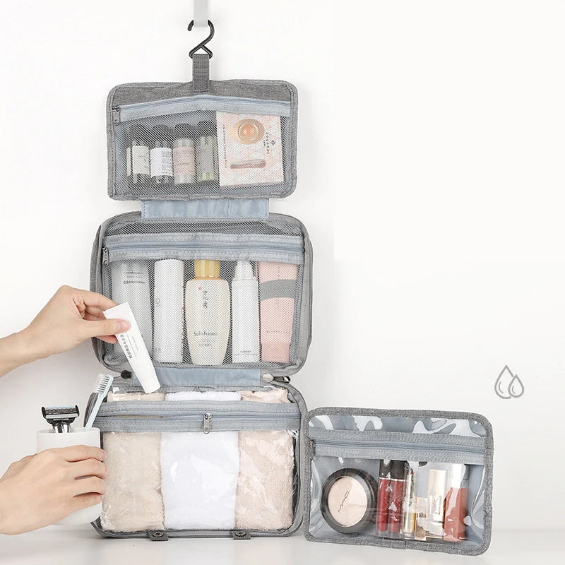 Hanging Toiletry Bag with Removable Pouch & 4 Compartments | Tribe Feel Travel Organisers