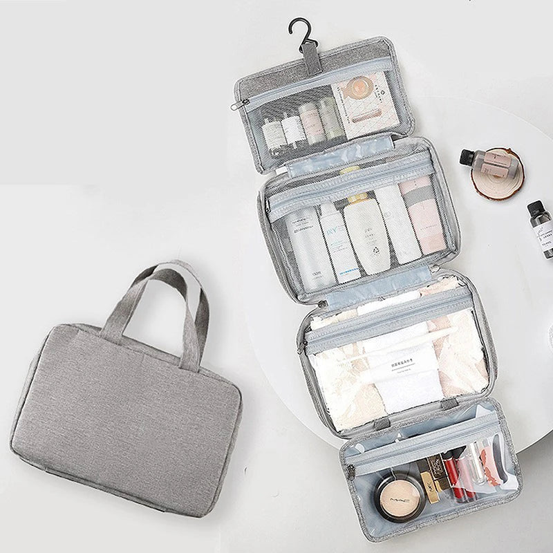 Hanging Toiletry Bag with Removable Pouch & 4 Compartments | Tribe Feel Travel Organisers