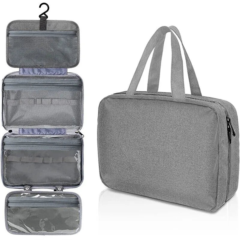 Hanging Toiletry Bag with Removable Pouch & 4 Compartments | Tribe Feel Travel Organisers