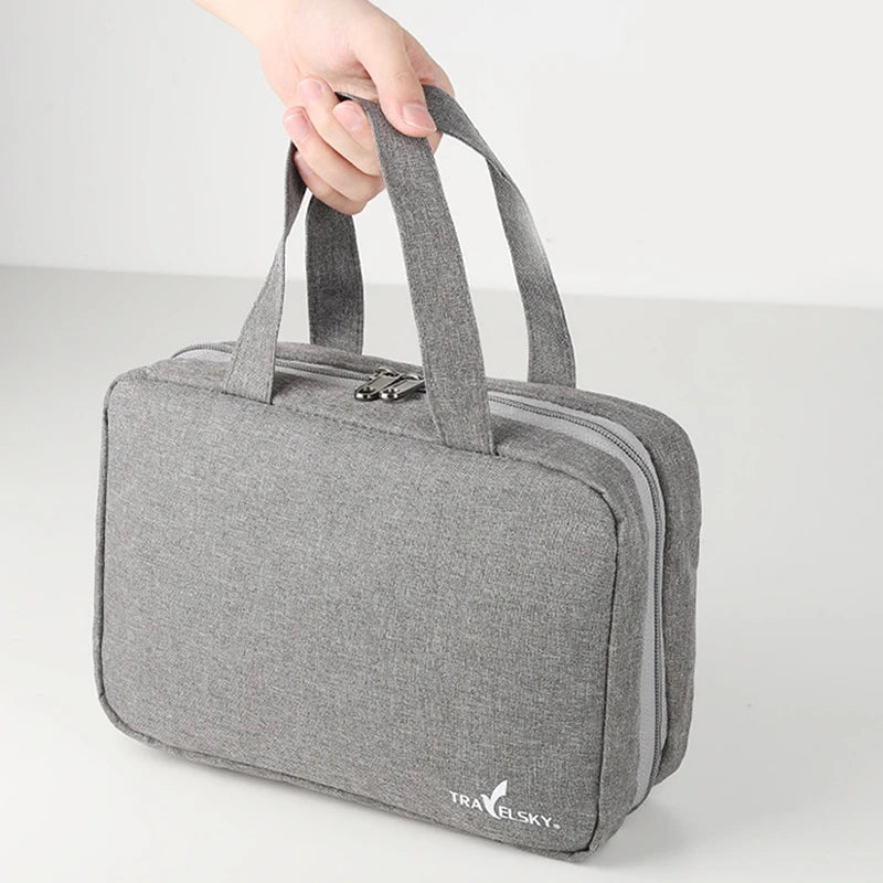 Hanging Toiletry Bag with Removable Pouch & 4 Compartments | Tribe Feel Travel Organisers