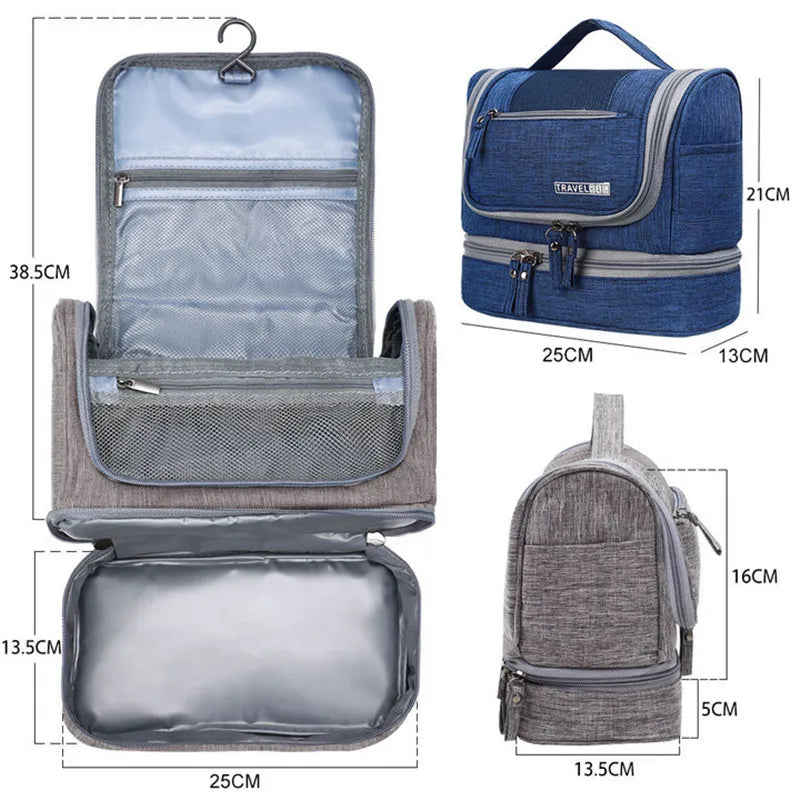 Hanging Toiletry Bag with Wet Compartment | Tribe Feel Travel Organisers