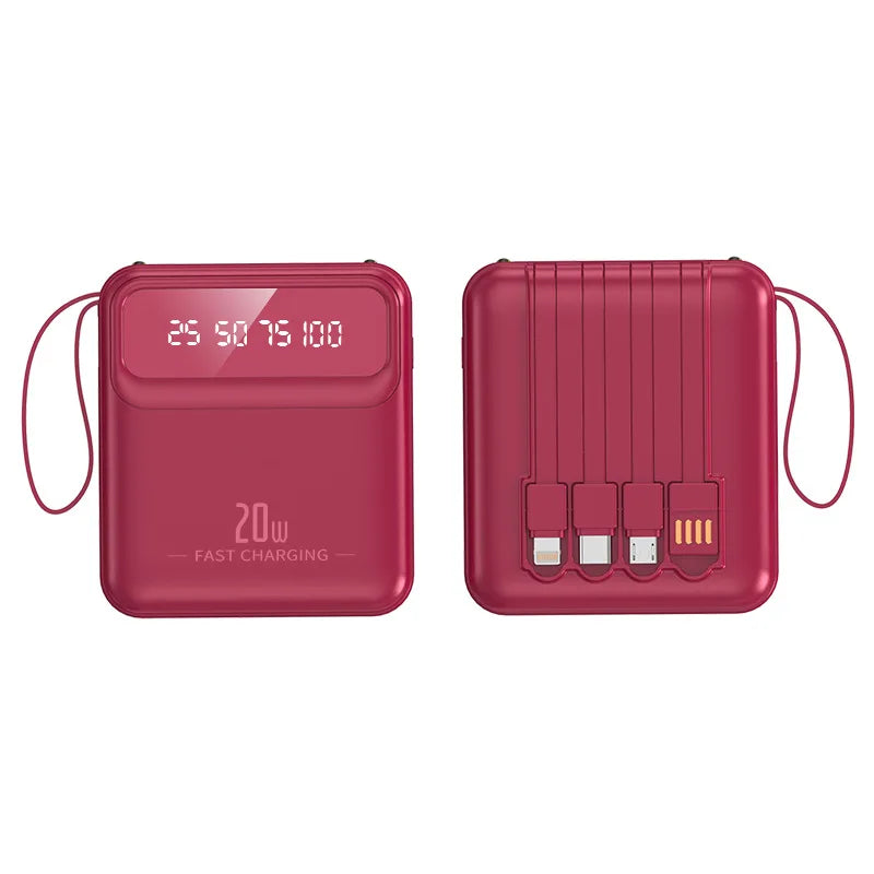 ColourPop Portable Charger for Women – 10,000mAh & 20,000mAh Power Bank with 4 Built-In Cables Travel Gadgets