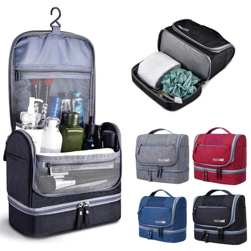 Hanging Toiletry Bag with Wet Compartment | Tribe Feel Travel Organisers