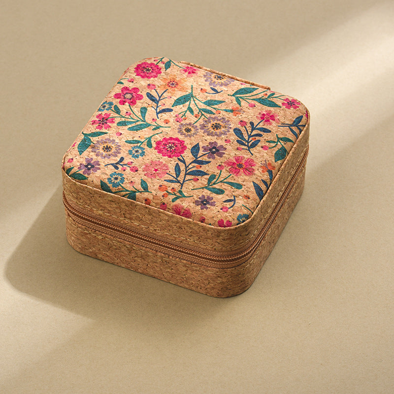 Cork Travel Jewellery Box – Sustainable Gift for Travellers | Tribe Feel Travel Organisers