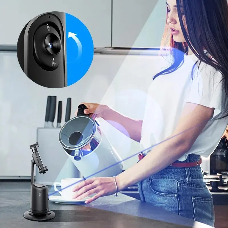 Auto Face Tracking 360° Rotation Gimbal Phone Holder – Your Ultimate Vlog & Livestream Companion – Travel Accessories