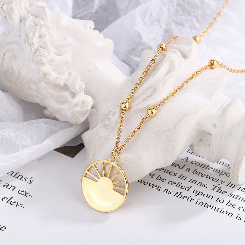 Sunset Necklace – Warm Gold-Tone Travel-Inspired Jewellery Gift  Travel Jewellery