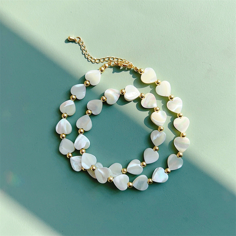 Pearly Bead Necklace – Heart or Star Shape for Summer | Tribe Feel Travel Jewellery