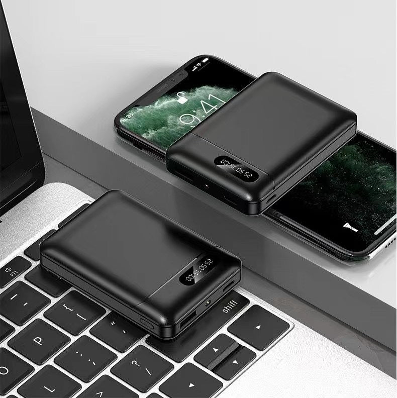 Mini Power Bank – Ultra-Compact Fast Charger (Black or White)