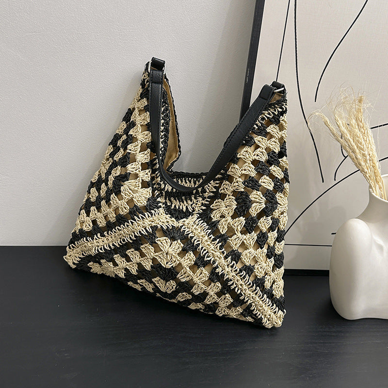 Straw Woven Shoulder Bag - Stylish Summer Handbag – Travel Accessories Travel Bags - Tribe Feel