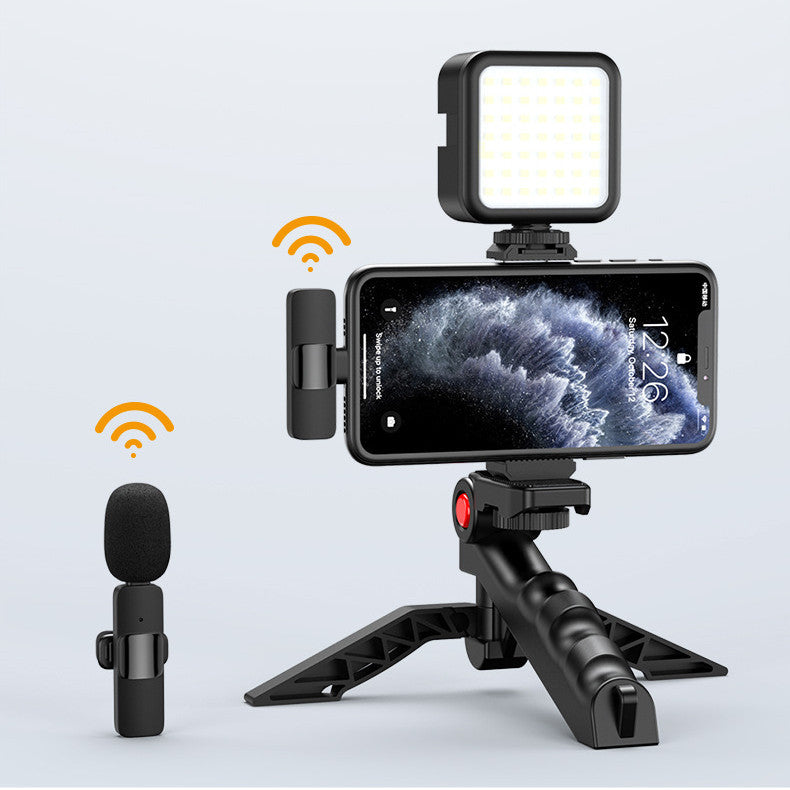 Vlogging Kit with Phone Stand, Microphone & Light | Portable Content Creator Set – Travel Accessories Travel Organisers Travel Gear Travel Gifts Travel Essentials