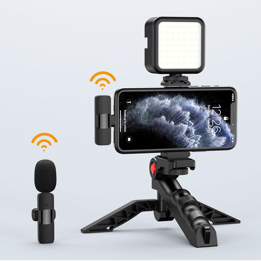 Vlogging Kit with Phone Stand, Microphone & Light | Portable Content Creator Set – Travel Accessories Travel Organisers Travel Gear Travel Gifts Travel Essentials