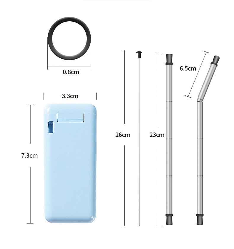 Collapsible Telescopic Reusable Straw – Stainless Steel & Eco-Friendly Design – Travel Accessories - Tribe Feel