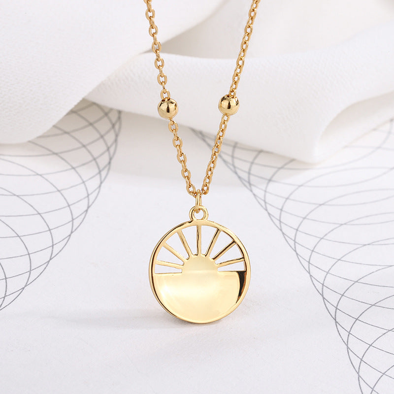 Sunset Necklace – Warm Gold-Tone Travel-Inspired Jewellery Gift  Travel Jewellery