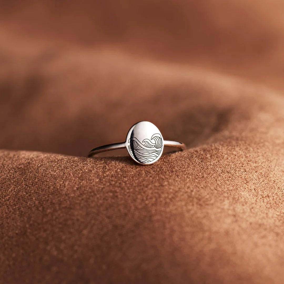 Sea Wave Ring – Ocean-Inspired Jewellery | Unique Travel Gift for Sea & Beach Lovers - Travel gifts
