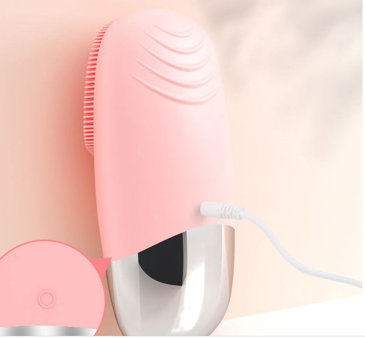 Electric Sonic Face Cleansing Brush – Compact USB Rechargeable for Travel Travel Gadgets