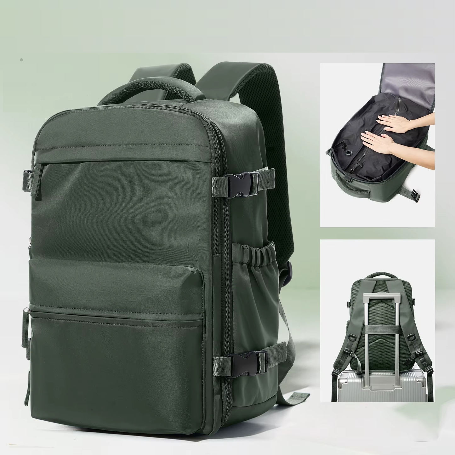 Tribe Feel 40x30x20 Vacuum Compression Cabin Backpack for Ryanair Travel Bags