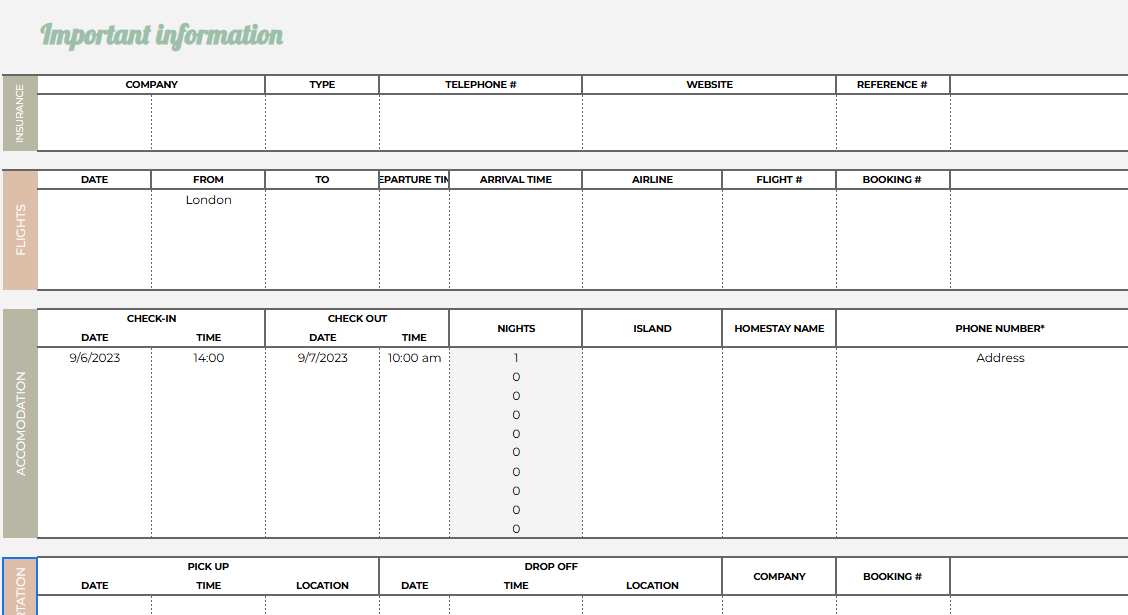 Free Travel Itinerary Template UK – Plan Your Trip Easily  Travel Planners