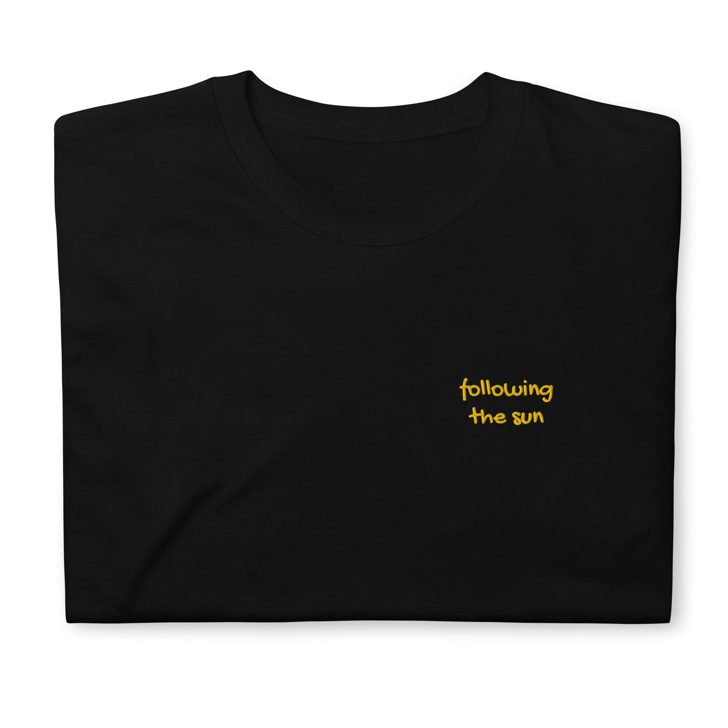 Following the Sun Short-Sleeve Unisex Emrbroidered T-Shirt -  Travel Clothing