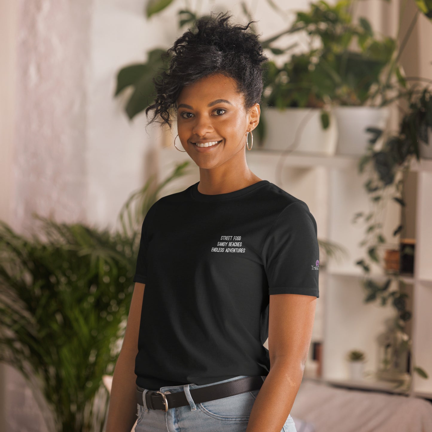 Street Food, Sandy Beaches Embroidered T-shirt Unisex - Travel clothing
