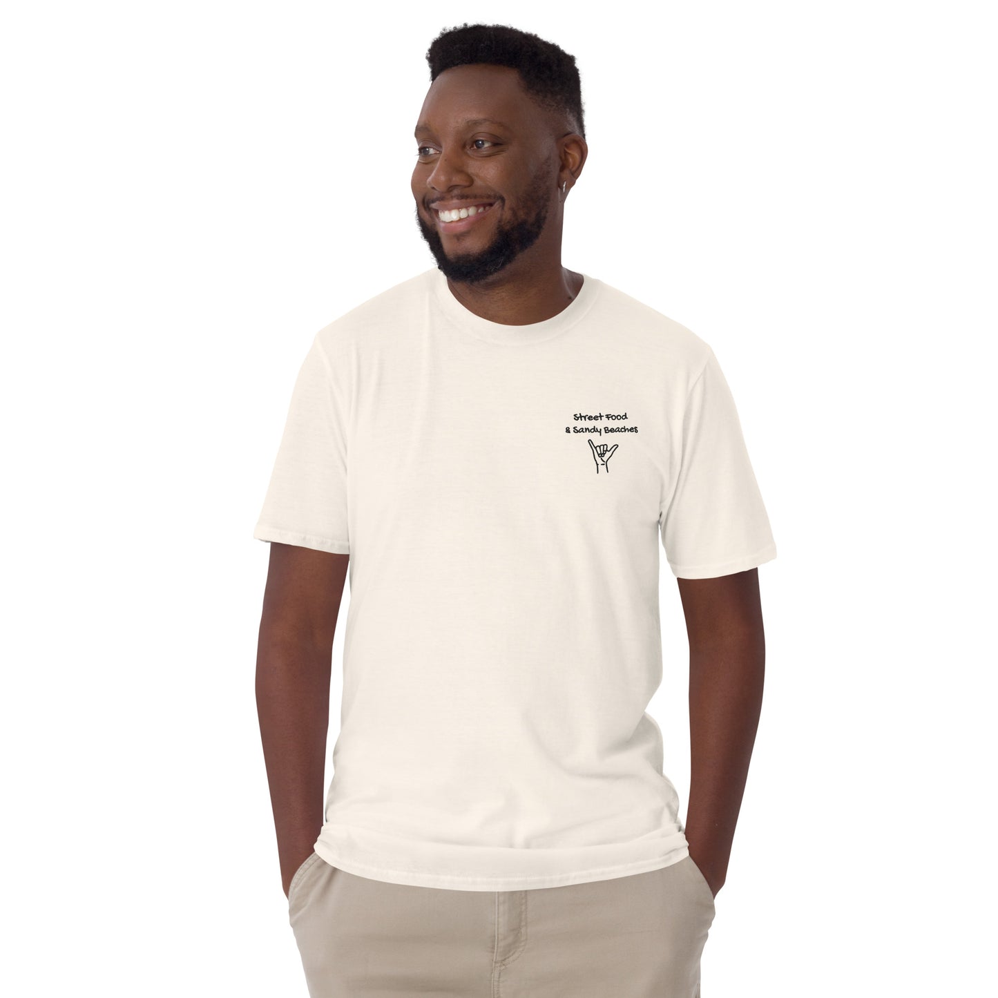 Street Food and Sandy Beaches - Short-Sleeve Unisex T-Shirt for Travel Lovers - Travel Clothing