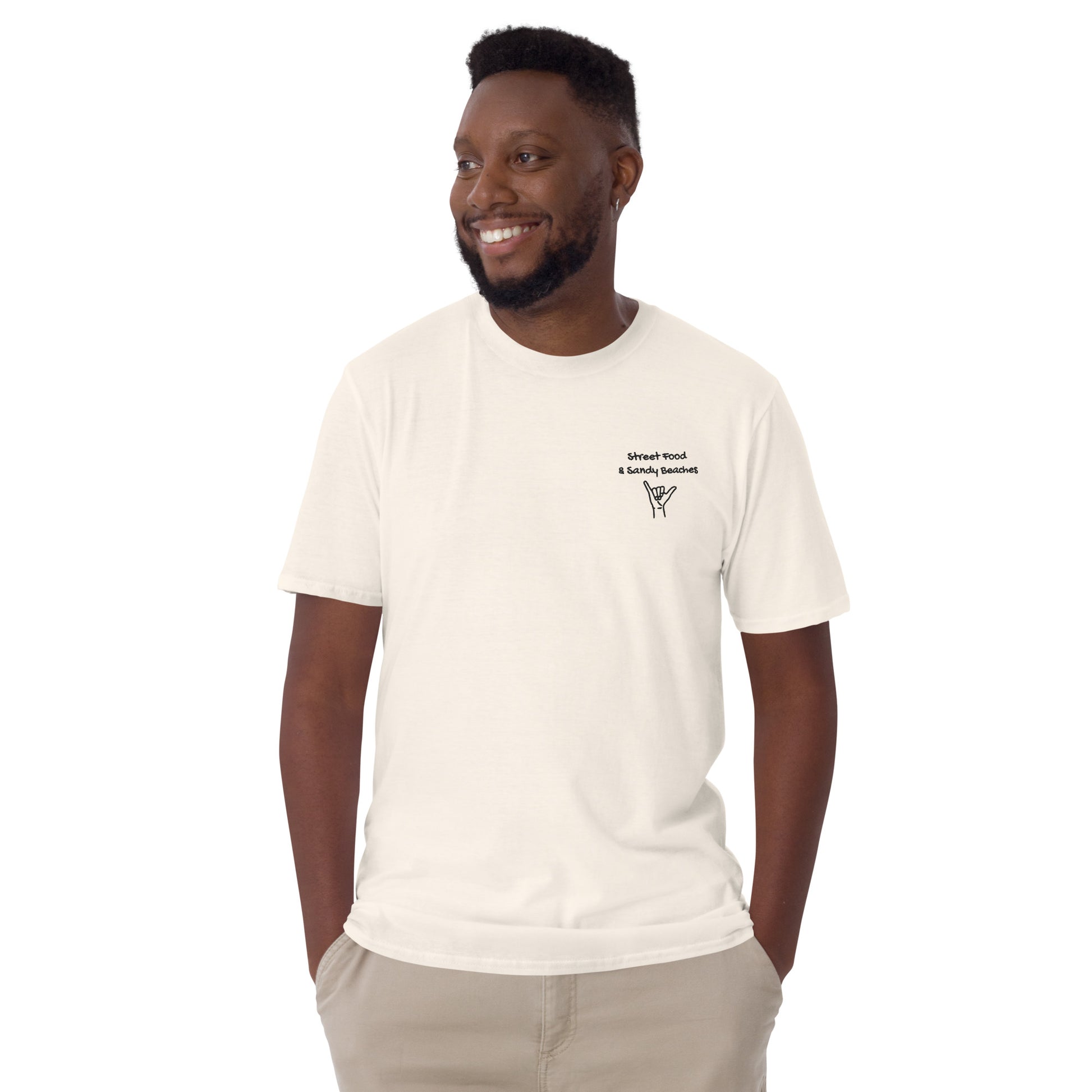 Street Food and Sandy Beaches - Short-Sleeve Unisex T-Shirt for Travel Lovers -  Travel Clothing