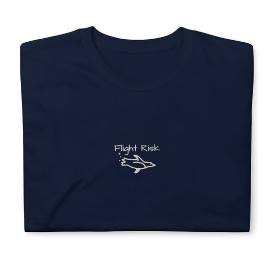Flight Risk Penguin Short-Sleeve Unisex T-Shirt - Perfect Gift for Travellers -  Travel Clothing