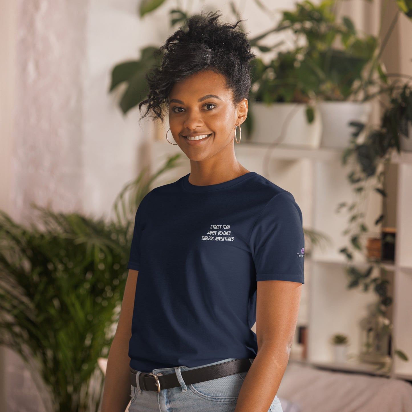 Street Food, Sandy Beaches Embroidered T-shirt Unisex - Travel clothing
