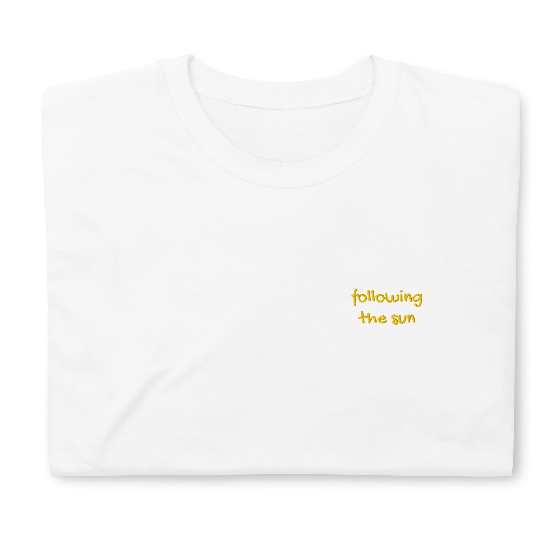 Following the Sun Short-Sleeve Unisex Emrbroidered T-Shirt -  Travel Clothing