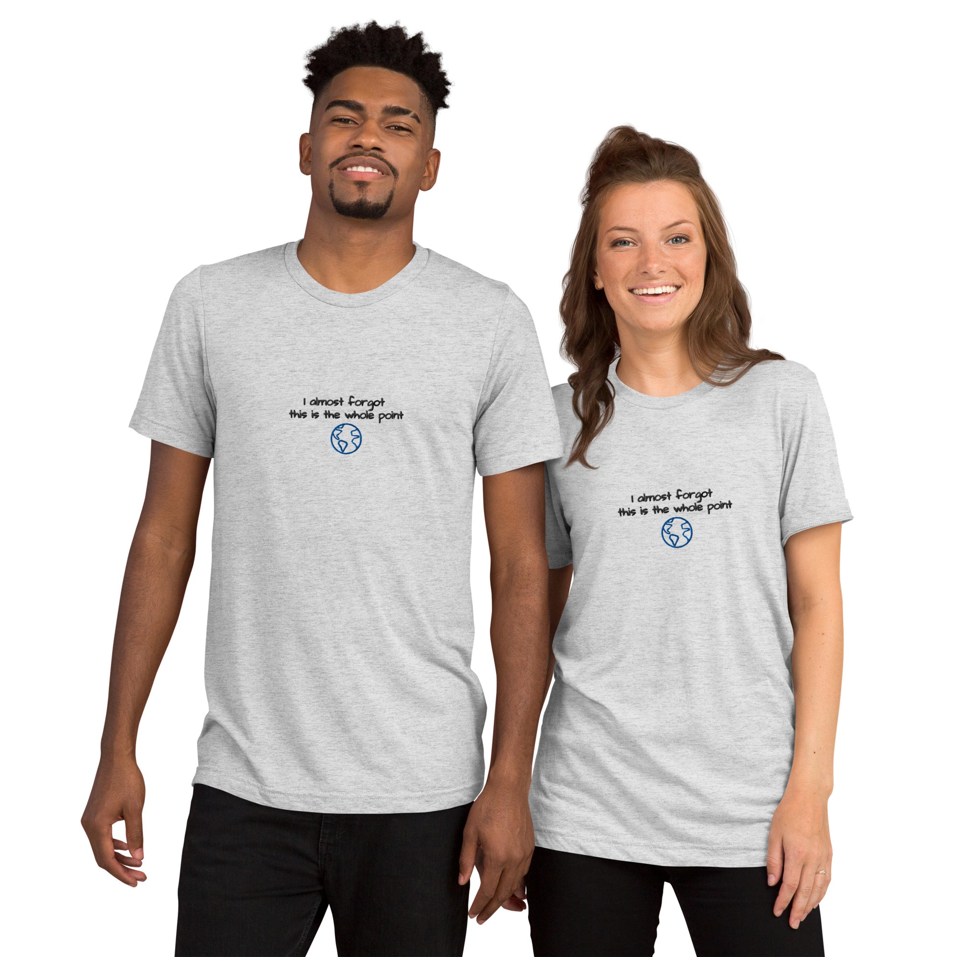 Unisex t-shirt for travel lovers. I almost forgot this is the whole point. Unique travel gifts. Grey t-shirt for women. Grey t-shirt for men. Globe t-shirt