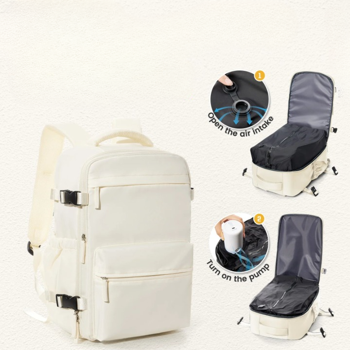 Vacuum Compression Backpack with FREE Pump - Ryanair Cabin Bag  Travel Bags