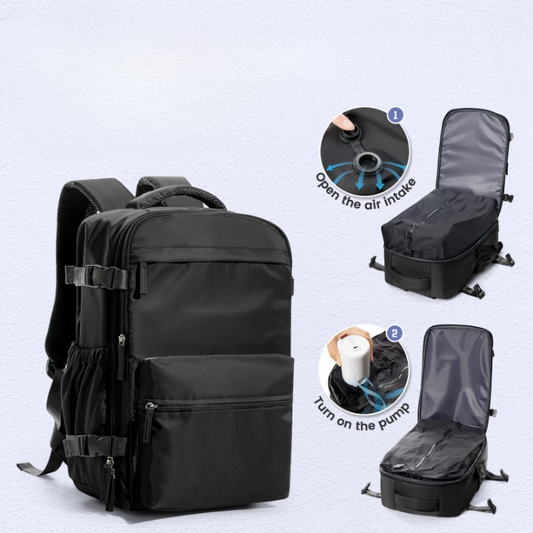 Vacuum Compression Backpack with FREE Pump - Ryanair Cabin Bag  Travel Bags