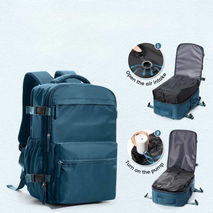 Vacuum Compression Backpack with FREE Pump - Ryanair Cabin Bag  Travel Bags