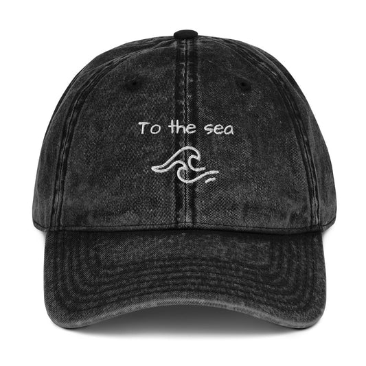 To The Sea - Vintage Cotton Baseball Cap For Sea Lovers -  Travel Clothing