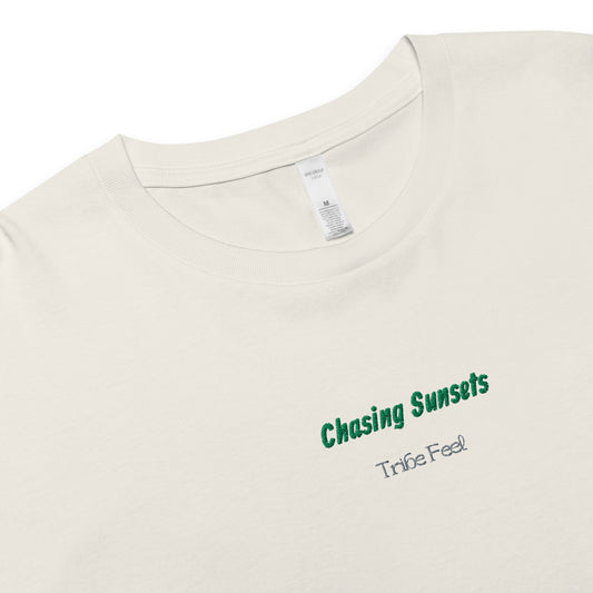 Women’s Chasing Sunsets Embroidered Crop Top -  Travel Clothing