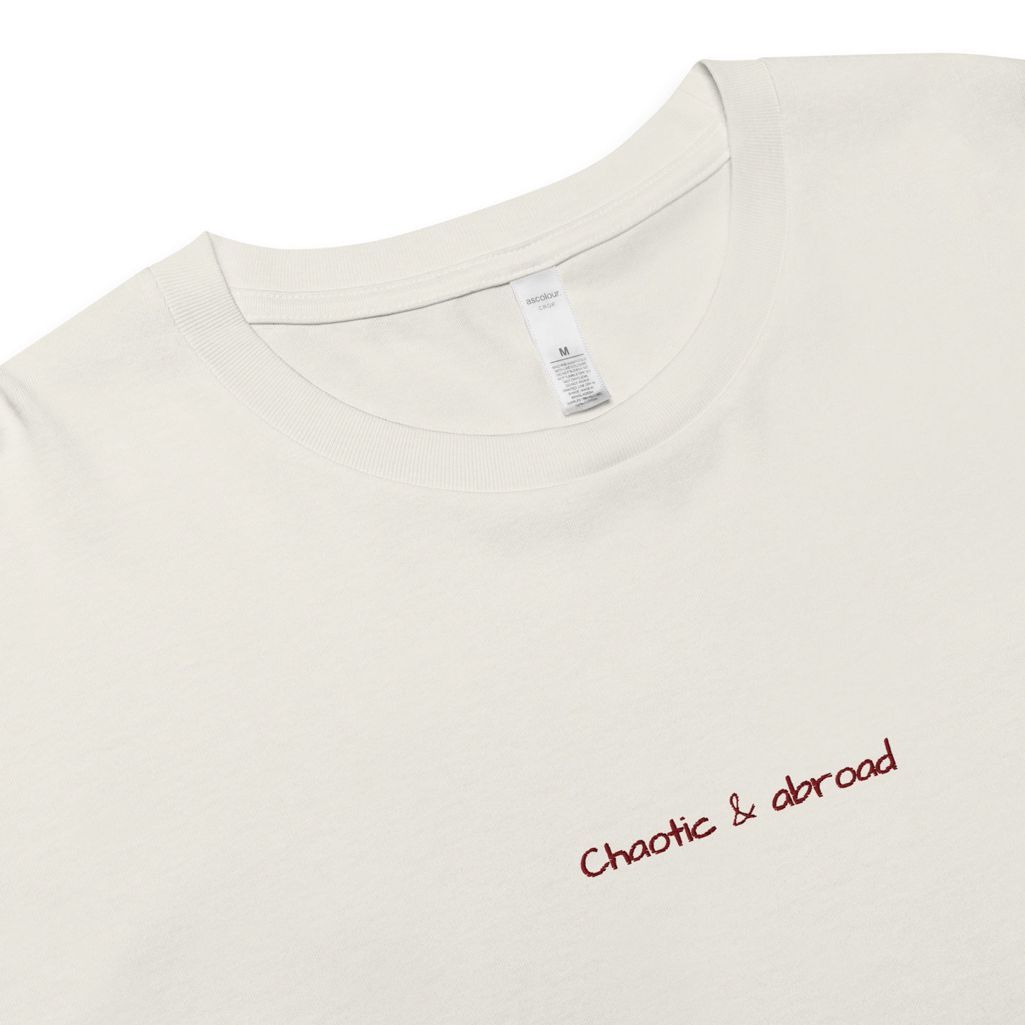 Chaotic and Abroad - Women’s crop top Perfect Gift for Travellers -  Travel Clothing