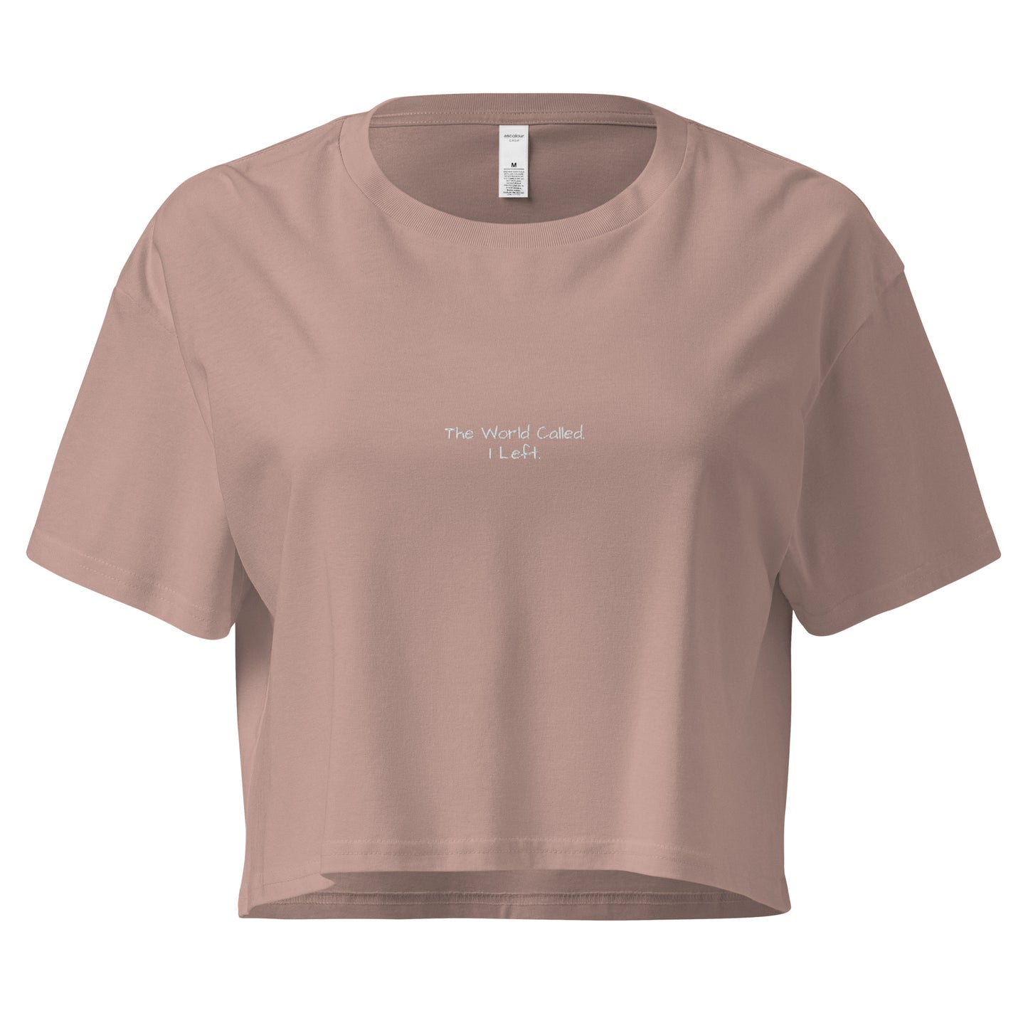 The World Called I Left - Women’s crop top - Perfect Travel Gift - Travel Clothing