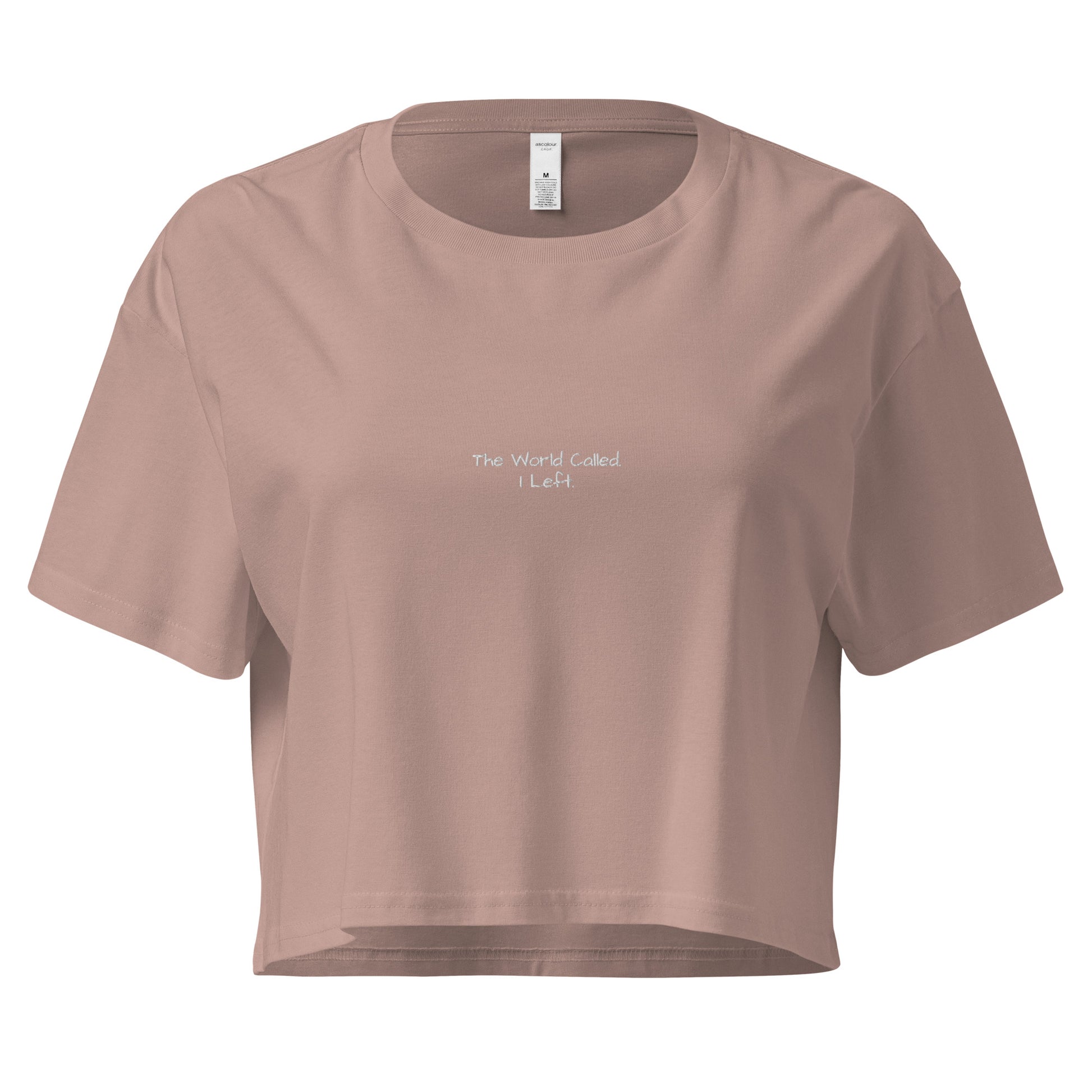 The World Called I Left - Women’s crop top - Perfect Travel Gift -  Travel Clothing
