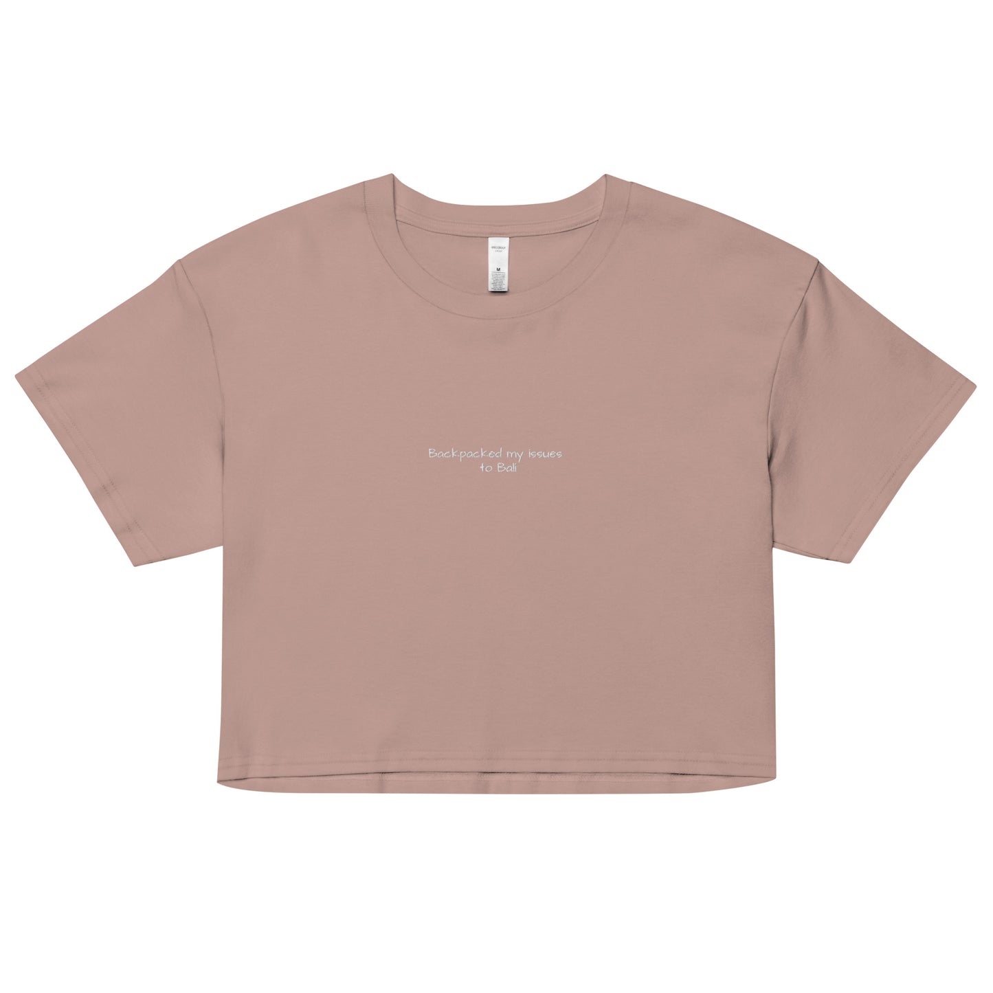 Backpacked my issues to Bali - Women’s crop top - Travel tee -  Travel Clothing