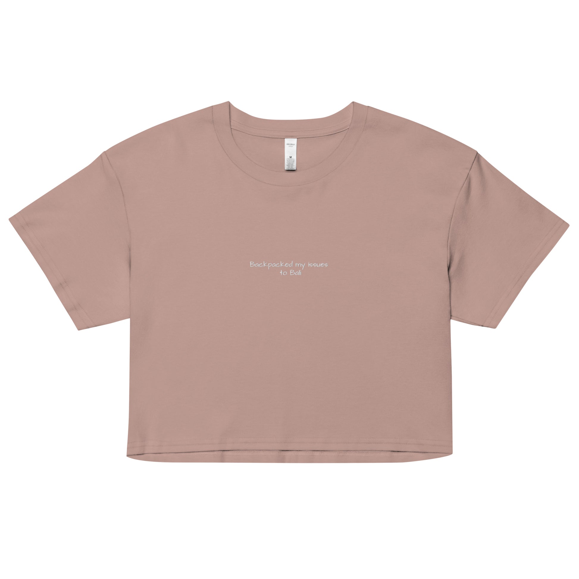 Backpacked my issues to Bali - Women’s crop top - Travel tee -  Travel Clothing