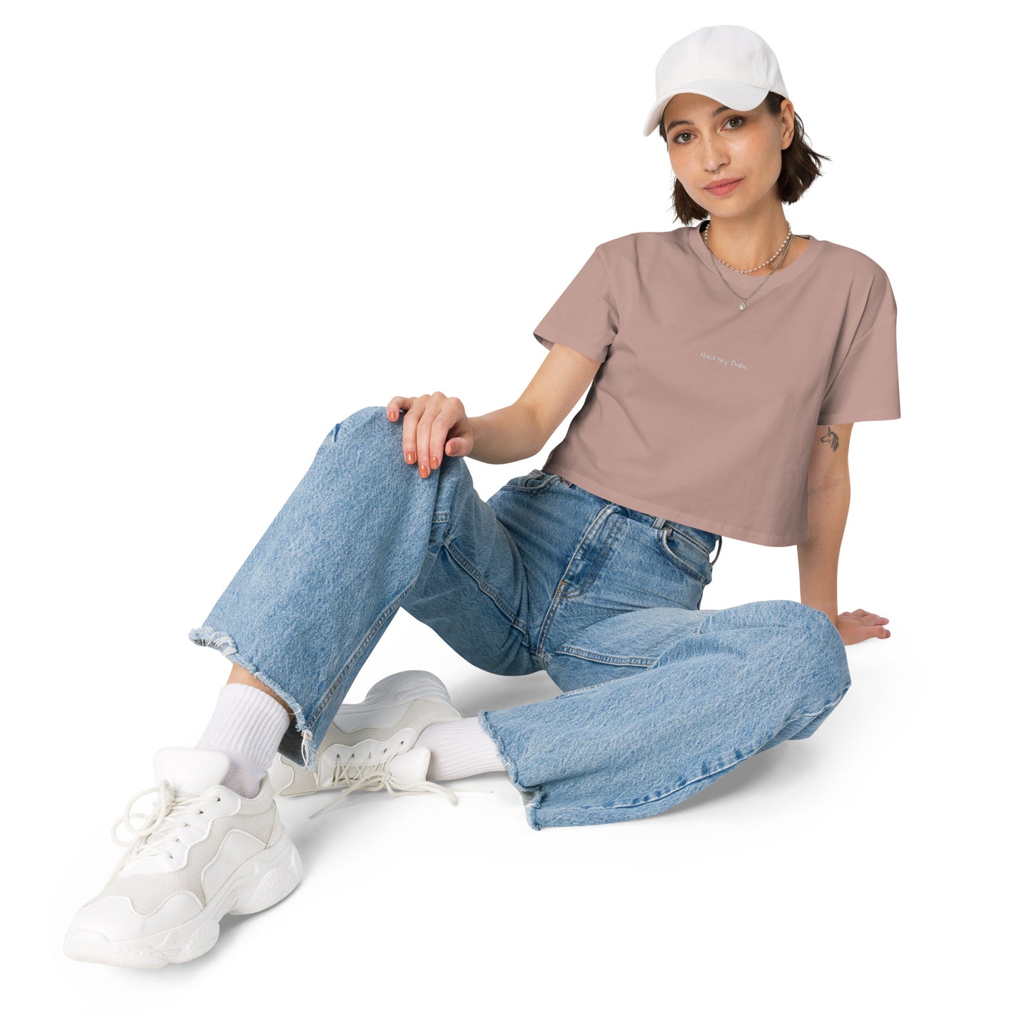 Hackney Babe Crop Top – Embroidered East London Fit London Tshirts - Y2K Fashion